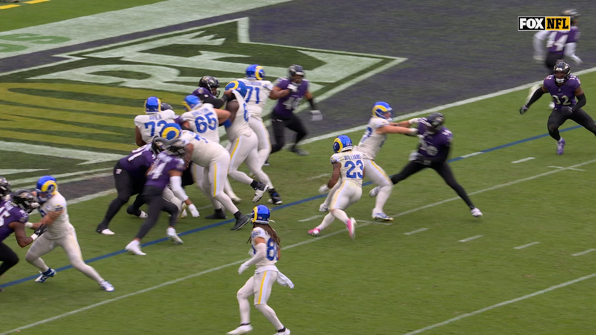 Kyren Williams rushes up the middle for three-yard TD, giving Rams lead over Ravens | NFL Highlights