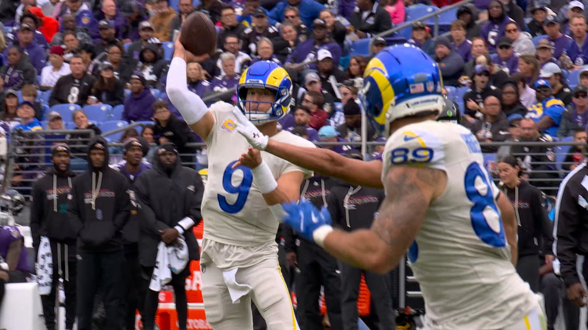 Matthew Stafford finds Tyler Higbee for eight-yard TD, extending Rams’ lead over Ravens | NFL Highlights