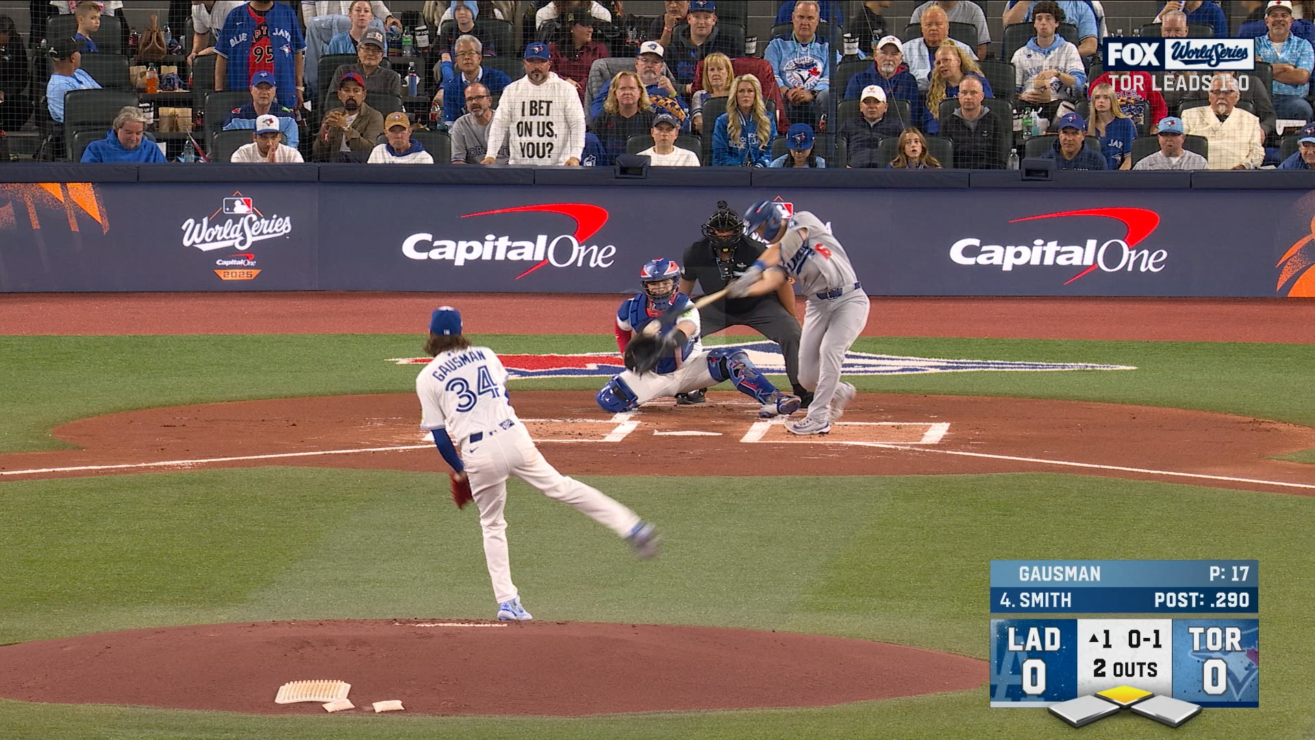 Will Smith drives in a run, giving Dodgers early lead over Blue Jays