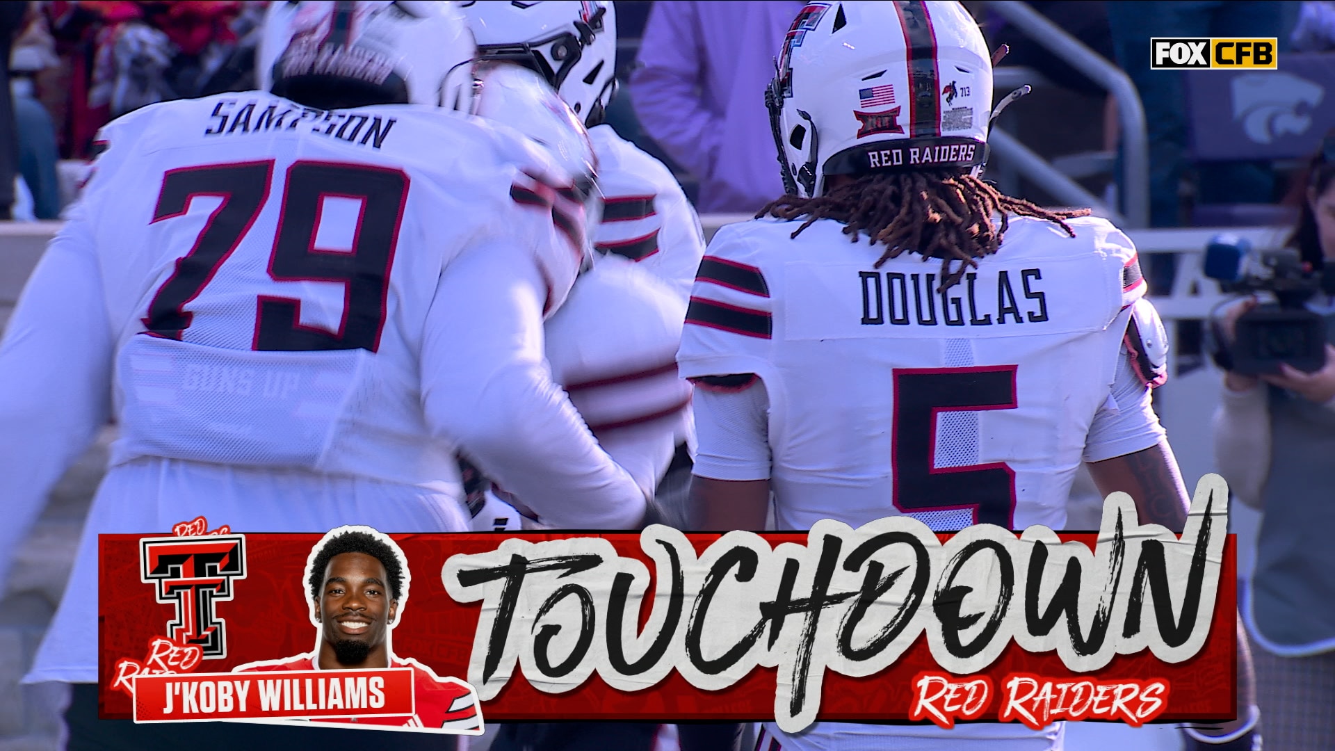 J’Koby Williams rushes for 41-yard TD, extending Texas Tech’s lead over Kansas State
