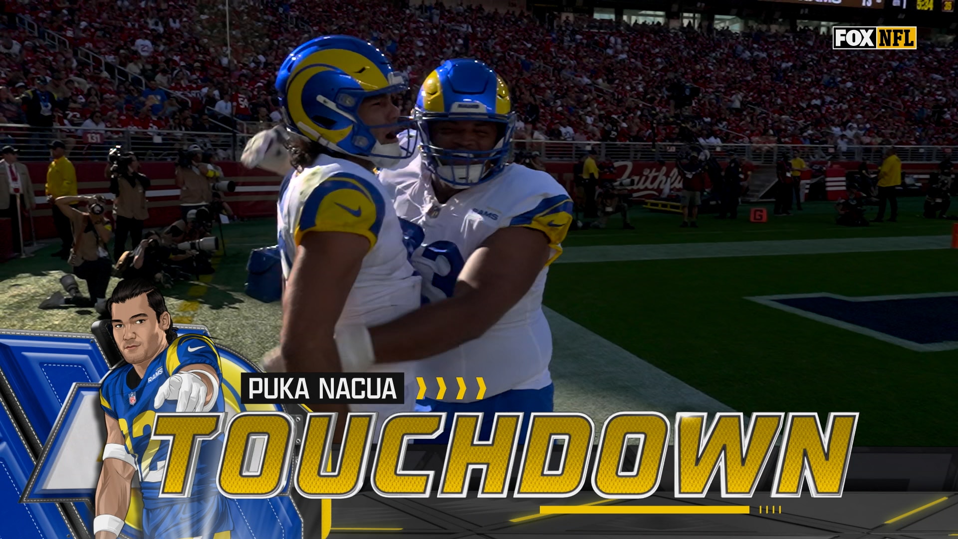 Matthew Stafford connects with Puka Nacua for 22-yard TD, extending Rams’ lead over 49ers | NFL Highlights